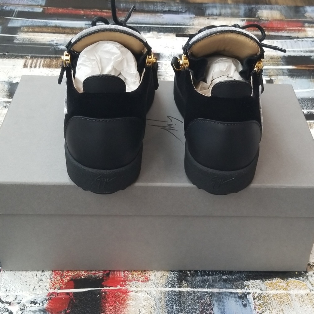 š„GIUSEPPE SIGNATURE LEATHER UNISEX SNEAKERS - Picture 6 of 8